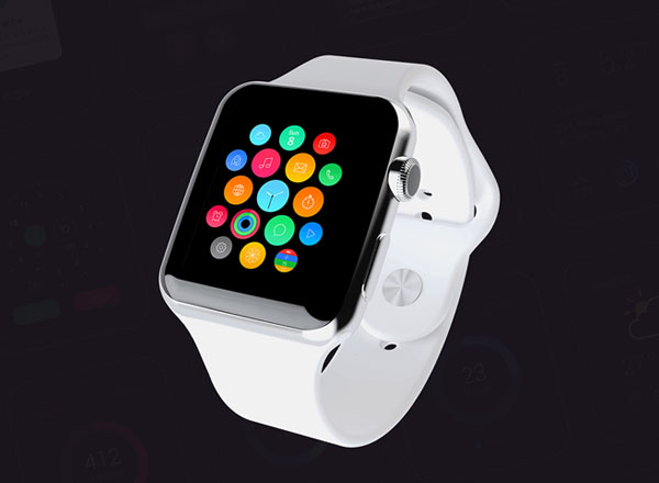 苹果手表穿戴设备 UI 套件 Apple Watch GUI Redesign（界面+图标+元素）