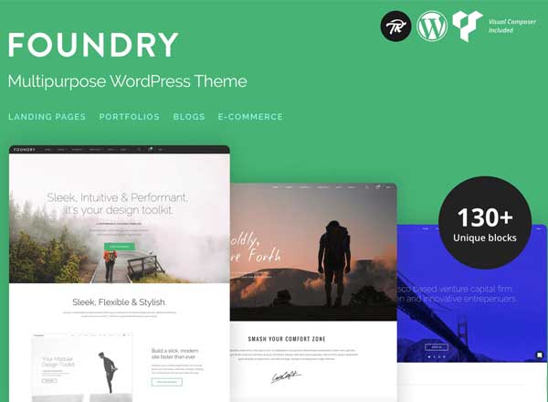 商业/企业 WordPress 主题 Foundry – Multipurpose, Multi-Concept WP Theme