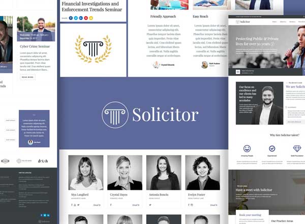 律师业务 WordPress 主题 Solicitor Law Business Responsive WordPress Theme