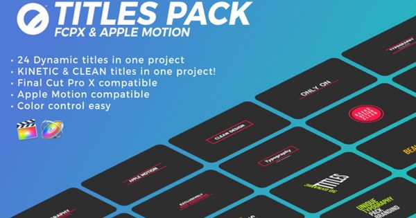 片头标志字幕标题特效模板[for FCPX & Apple Motion] Titles Pack | FCPX & Apple Motion