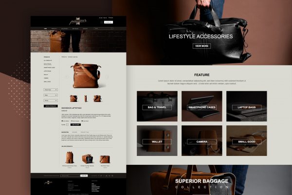独立品牌电商网站网上商城UI设计模板 Retail – Web UI Design Concept