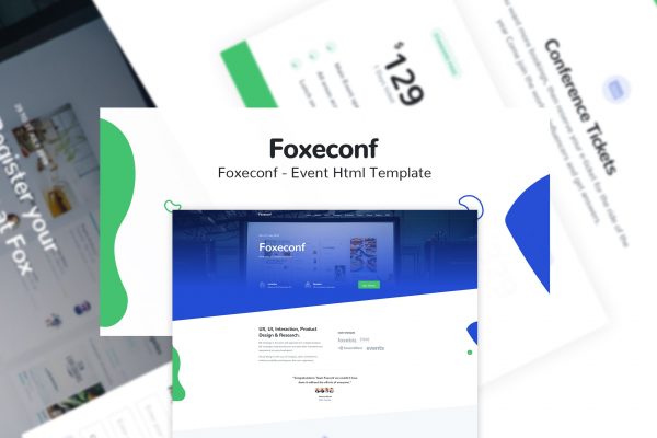 多功能活动和演讲/会议主题网站HTML模板 Foxeconf – Event HTML Template